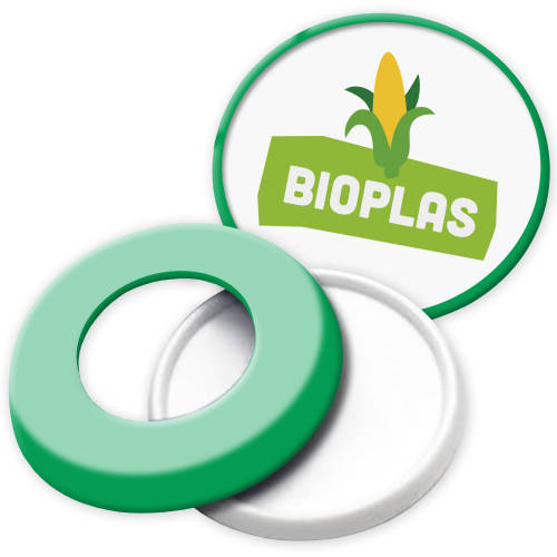 Green Promotional Bioplastic Safety Pop Button Badges