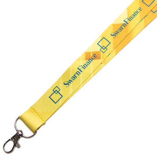 25mm Full Colour Lanyards in White