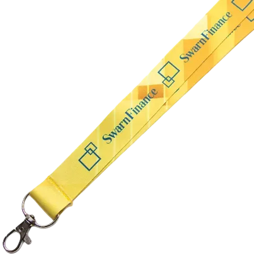 25mm Full Colour Lanyards in White