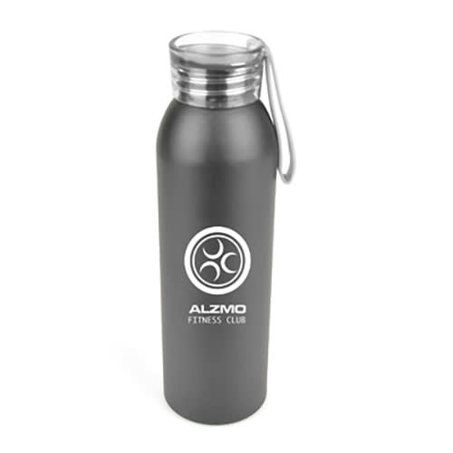 Promotional Eclipse Aluminium Sports Bottle with a white screw top lid from Total Merchandise