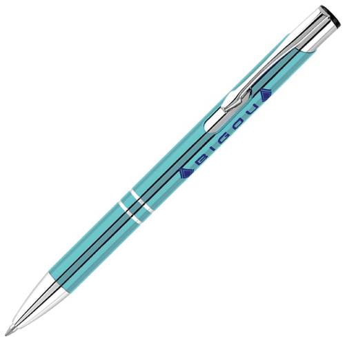 Custom Branded Electra Classic Metal Ballpens in Light Blue from Total Merchandise