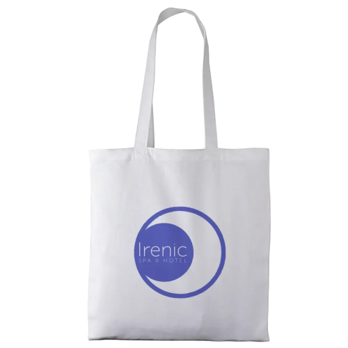 Promotional 8oz White Canvas Tote Bag with a logo printed to one side from Total Merchandise