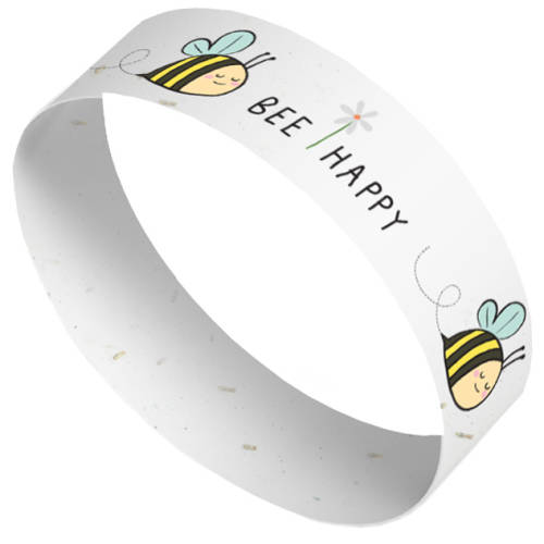 Eco-Friendly Promotional Wristband in White