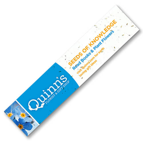 White Eco Seed Branded Bookmarks Printed with Your Logo from Total Merchandise