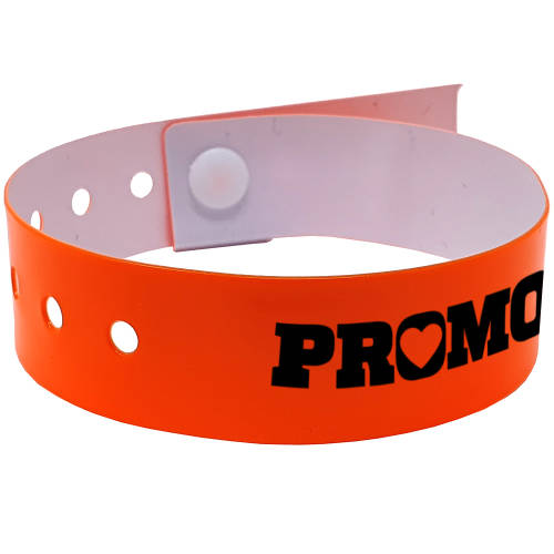 Promotional Wristbands In Neon Orange