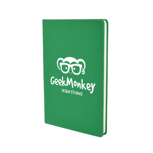 Promotional A5 Mole Notebook Lite in Green printed with your logo by Total Merchandise