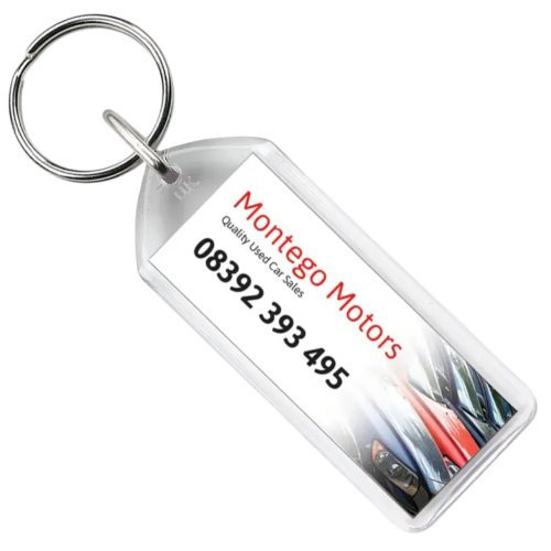 Lozenge Reopenable  Keyrings in Clear