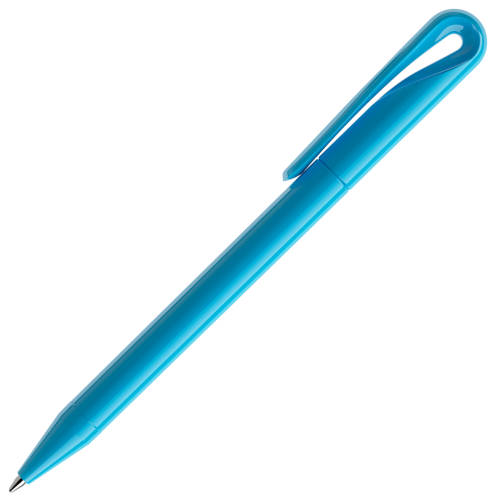 Custom Branded Prodir DS1 Ballpen in Polished Cyan Printed with a Logo by Total Merchandise