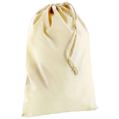 UK Printed Extra Large Cotton Stuff Drawstring Bag in Natural from Total Merchandise