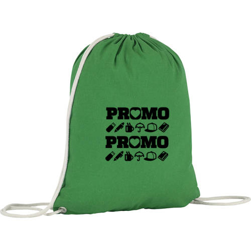 Promotional Seabrook Eco Recycled Drawstring Bags in Green by Total Merchandise