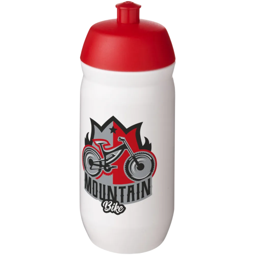 UK Branded 500ml HydroFlex™ Squeeze Sports Bottles in White/Red from Total Merchandise