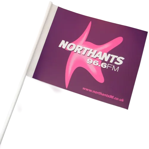 Printed Hand Flags with Your Logo to Both Sides from Total Merchandise
