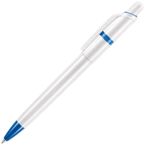 Bespoke Ducal FT Pen from Hainenko in White/Light Blue will be branded by Total Merchandise.