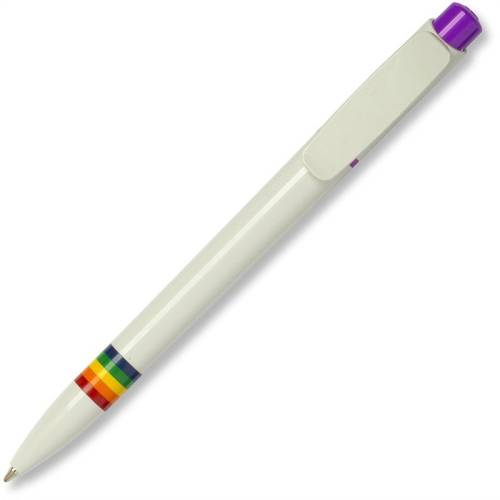 Business Tropic FT Pen with lilac pusher and white clip ready to be branded by Total Merchandise