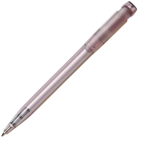 Promo Pier Transparent Pen from Hainenko in Black is branded by Total Merchandise to show your logo.