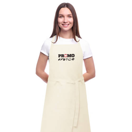 Promotional Natural Organic Cotton Aprons Printed with a Logo by Total Merchandise