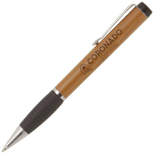 Logo Printed Dante Bamboo Pen with an engraved design from Total Merchandise