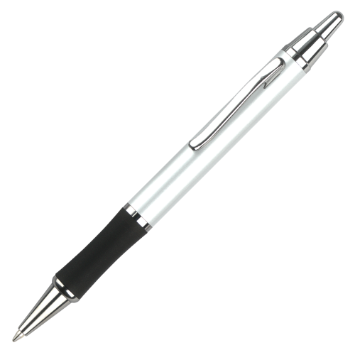 Custom printed Symphony Aluminium Ballpen in White from Total Merchandise