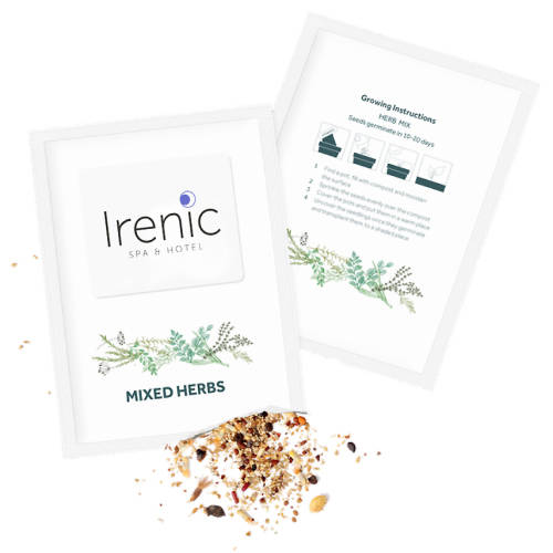 Custom Branded Express Seed Packets filled with Mixed Herb seeds from Total Merchandise