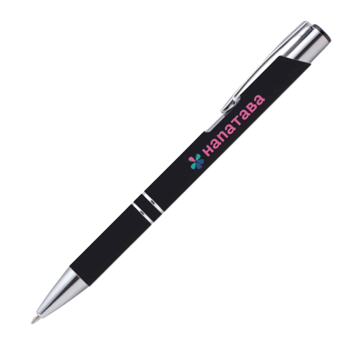Promotional Crosby Metal Soft Touch Pen With A Design From Total Merchandise - Black