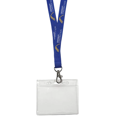 20mm Flat Polyester Lanyards with PVC Card Holders