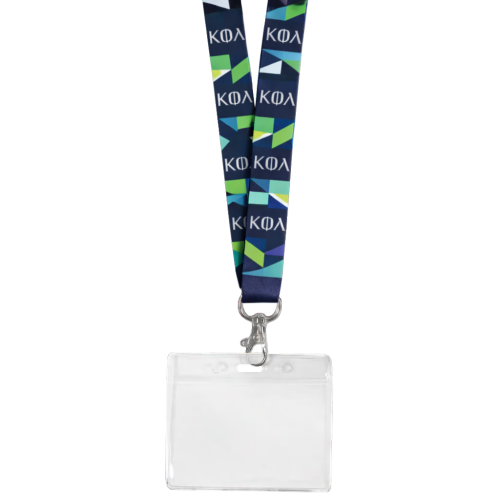 20mm Full Colour Lanyards with PVC Card Holders in White/Clear