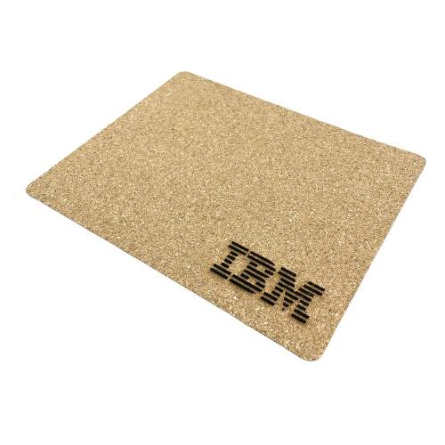 Custom Cork Mouse Mats with an engraved design from Total Merchandise