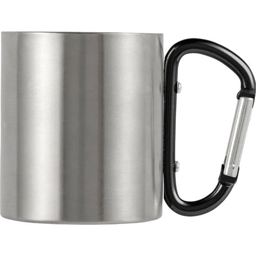 Promotional Carabiner Handle Stainless Steel Travel Mug with a design from Total Merchandise