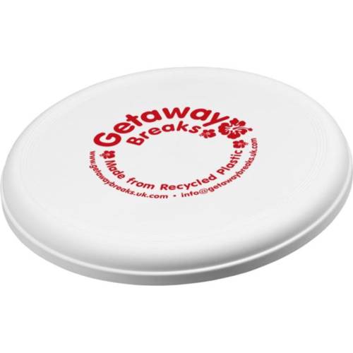 Branded Orbit Recycled Plastic Frisbee with a printed design from Total Merchandise
