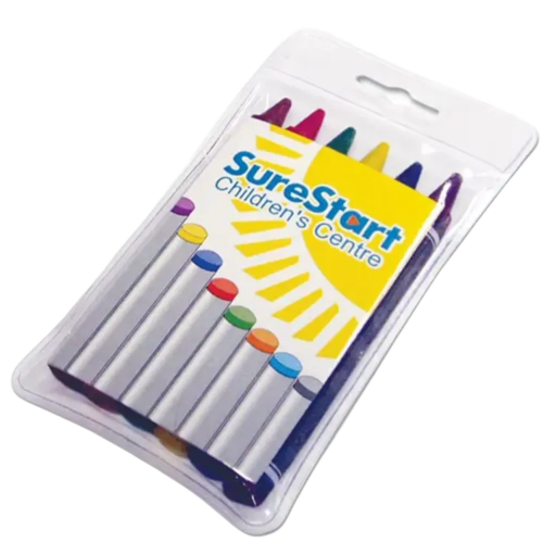 Promotional Crayon 6 Pack for childrens merchandise