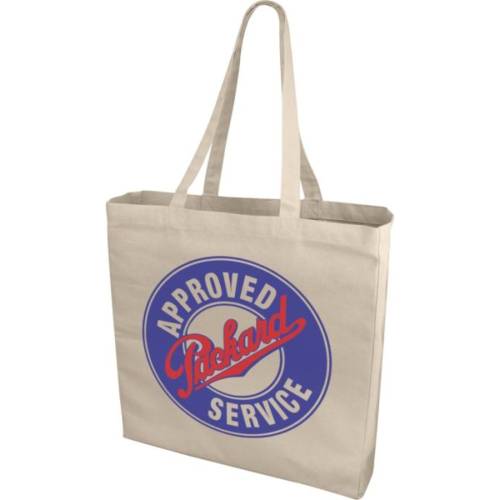 Promotional printed Odessa Natural Cotton Tote Bags with a design from Total Merchandise