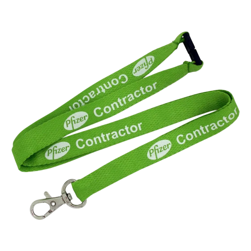Custom branded 15mm Bamboo Fibre Lanyard with a printed design from Total Merchandise