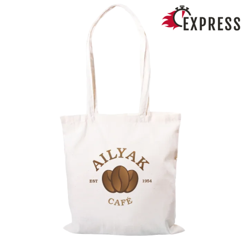 Custom printed Express Cotton Tote Bag in White from Total Merchandise