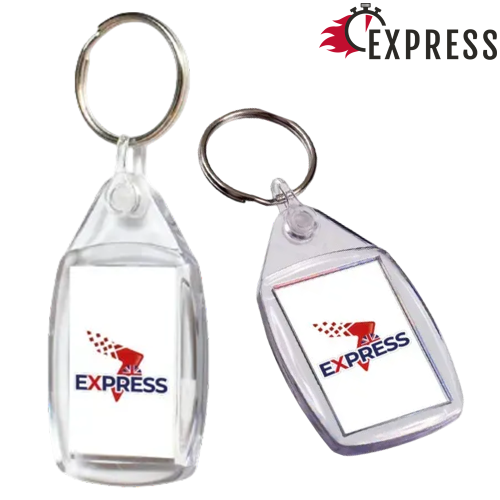 Custom branded Total Express Keyring with a full-colour design from Total Merchandise