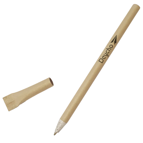 Customisable One Earth Ballpen with a promotional design from Total Merchandise - Natural