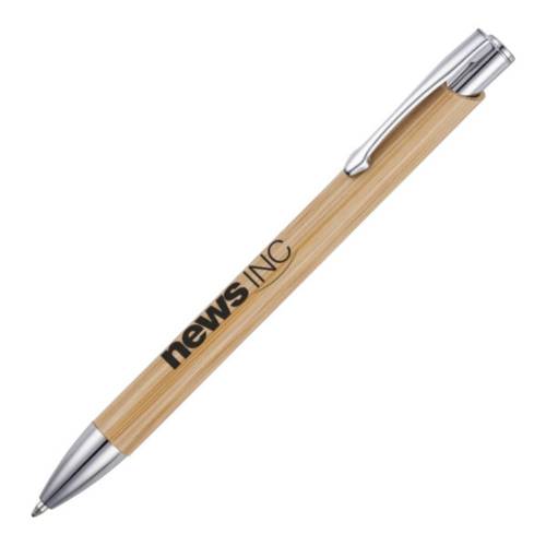 Custom branded Beck Bamboo Ballpen with a design from Total Merchandise - Natural