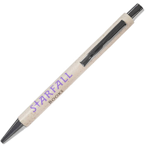 Logo printed Global Ballpen in Natural from Total Merchandise - Natural