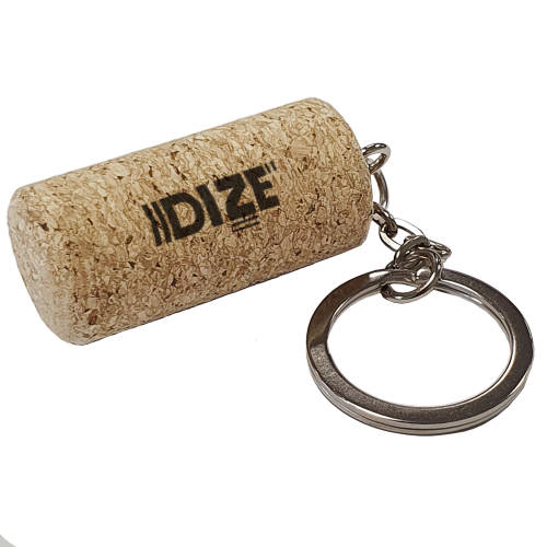 Promotional Cylinder Cork Keyrings engraved with your company logo from Total Merchandise
