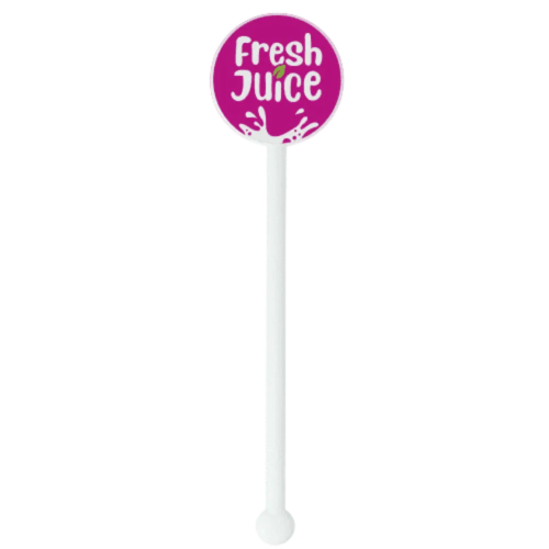 Promotional Recycled Cocktail Stirrer with a design from Total Merchandise - White
