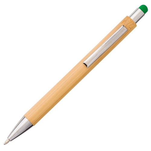 Promotional Eco-friendly Ballpen in Bamboo/Lime from Total Merchandise