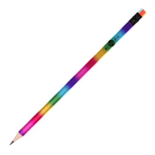 Custom Metalic Rainbow Pencil with a design from Total Merchandise