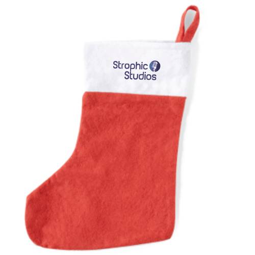 Logo branded Full Colour Christmas Stockings with a branded design from Total Merchandise