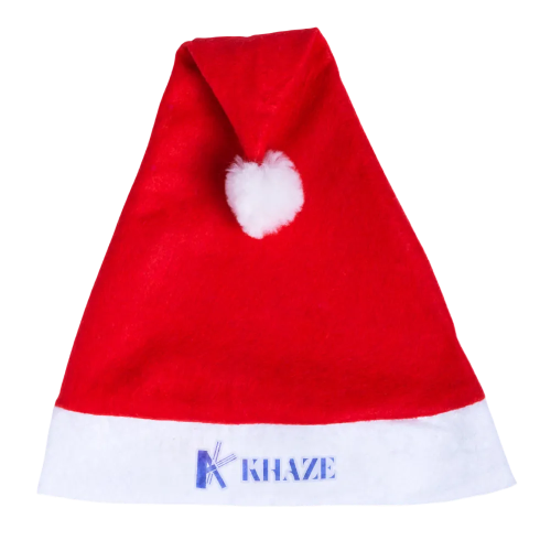 Logo-branded Christmas Santa Hat with a full-colour design from Total Merchandise