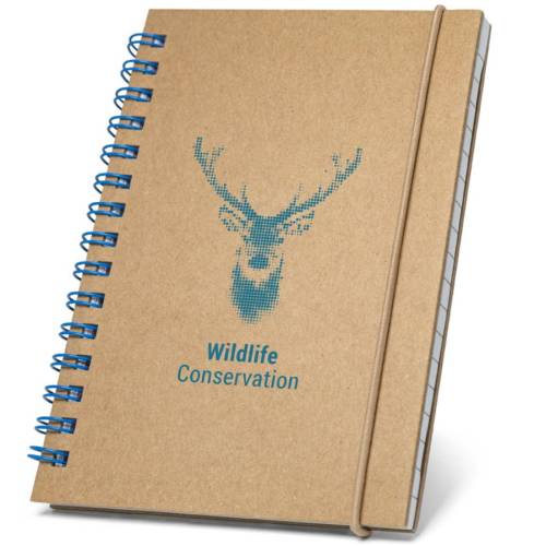 Logo branded Pocket SIzed Notebook with a printed design from Total Merchandise - Light Blue