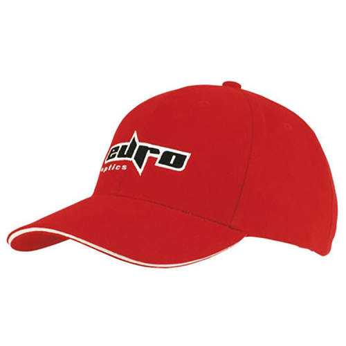 Promotional Sandwich Trim Brushed Heavy Cotton Cap for merchandise