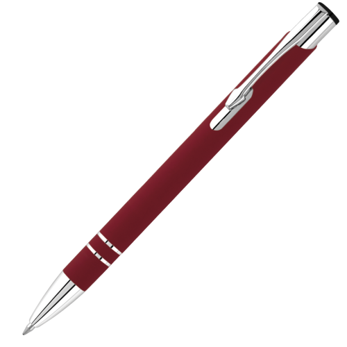 Electra Soft Ballpen with Blue Ink in Dark Red