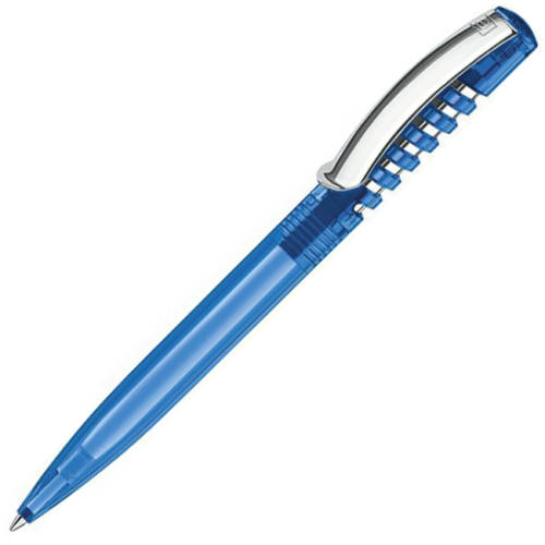 Corporate Printed New Spring Clear Pen in Full Blue from Total Merchandise