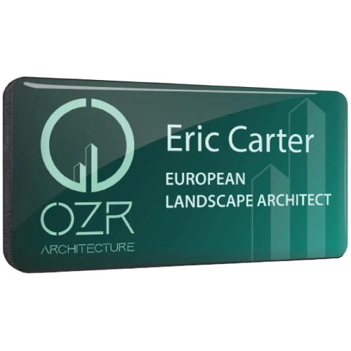 Branded Plastic Staff Name Badge Printed with Your Logo and Names from Total Merchandise