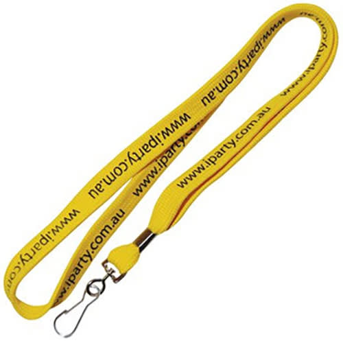 Promotional 10mm Tubular Lanyards in Yellow Printed with a Logo by Total Merchandise