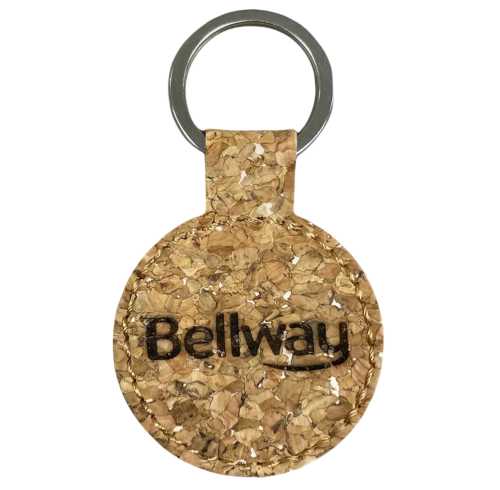 Promotional printed Cork Keyrings with a design from Total Merchandise
